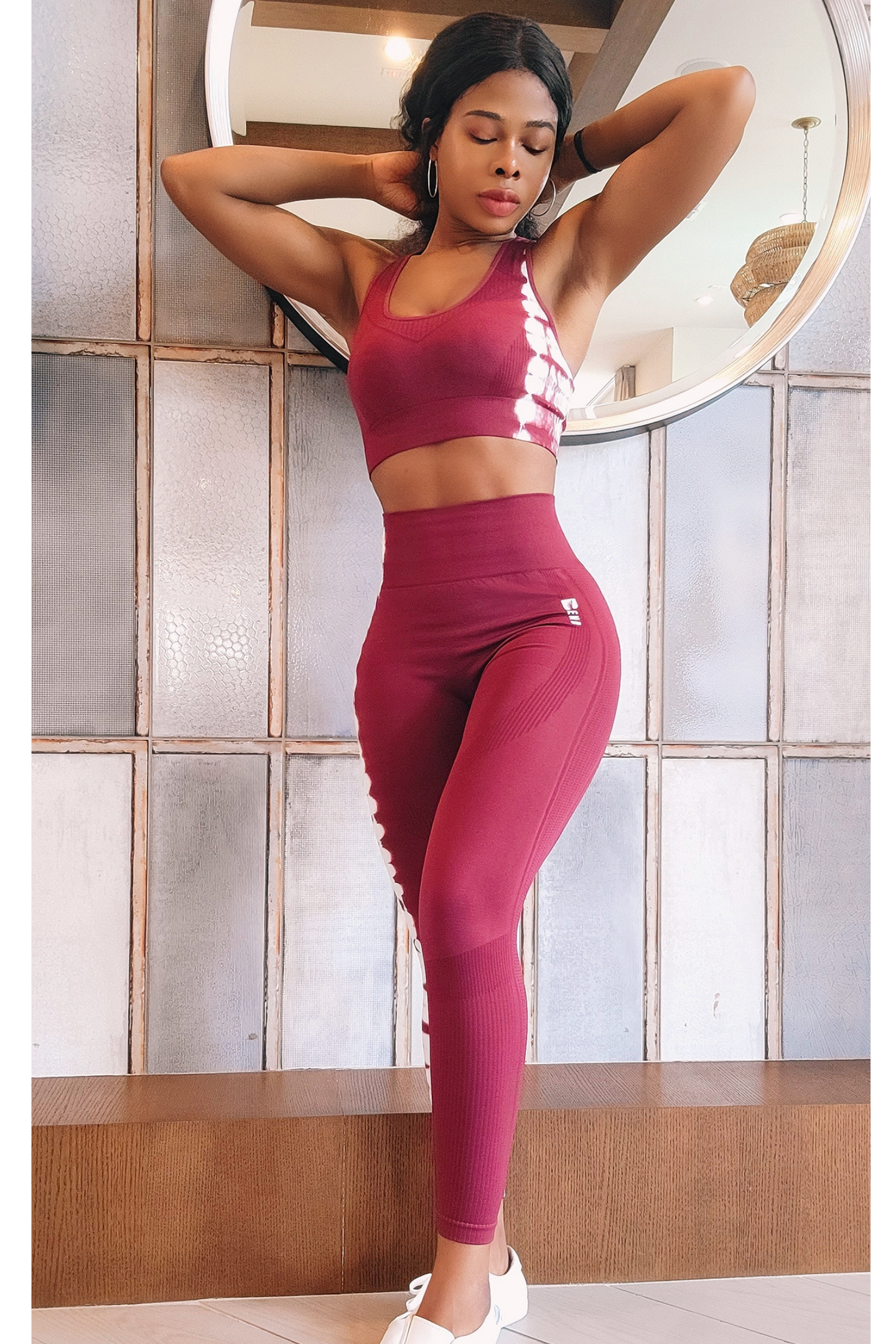 Level Up- Leggings and Sports  Bra Set- Red